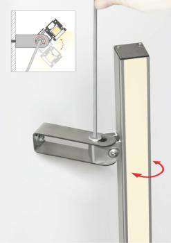 Befestigungslösung für LED Profile an Fassadenflächen